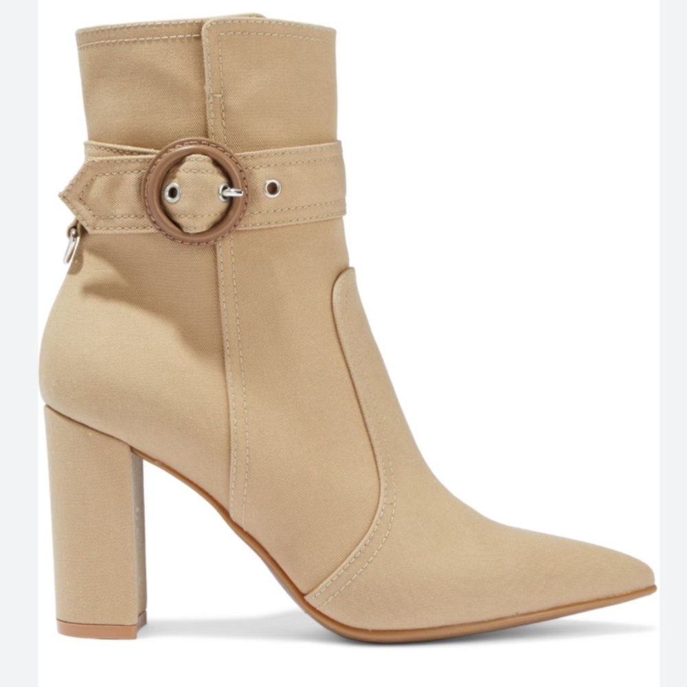Gianvito Rossi Ankle Boots Khaki Buckle Street US 10 EUC